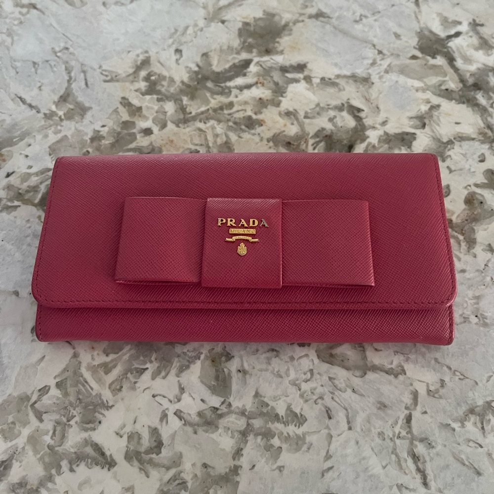 Prada Leather Bow Wallet